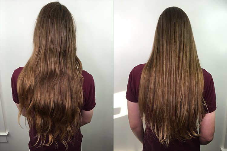 Wen Hair Pomegranate Cleansing Conditioner before and after