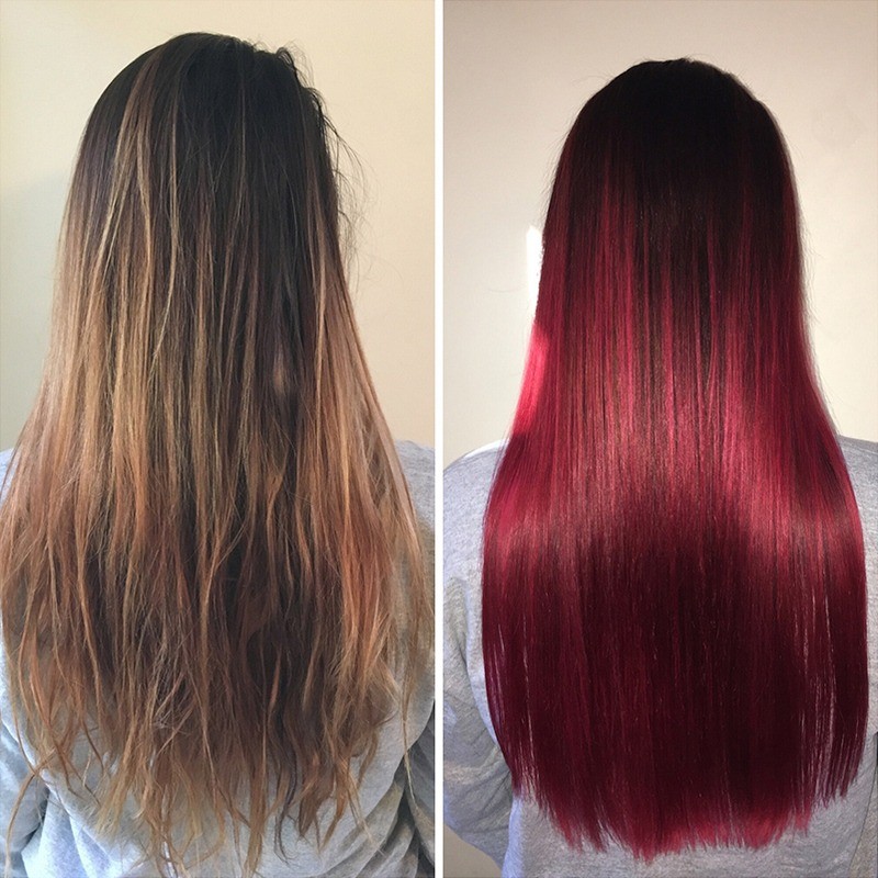 color prep before and after