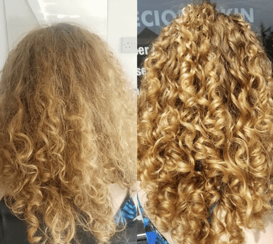 Prose Hair Care Curl cream before and after